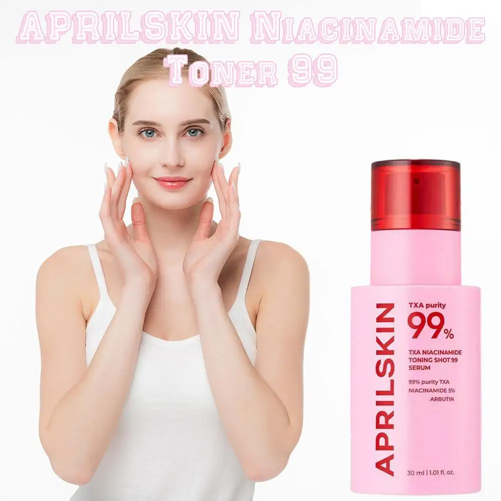 APRILSKIN TXA Niacinamide Toning Shot 99 Serum Brighten Skin Tone Improves Dullness Fast-Absorbing Facial Care Essence 30ml - Image 3