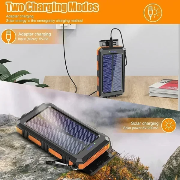 ONEPLUS 50000mAh Solar Power Bank Portable Charging Poverbank External Battery Charger Strong Light LDE Light for iphone Samsung - Image 4