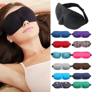 Comfortable Lightweight Eye Cover Soft 3D Contoured Sleeping Mask Breathable Eye Shade for Men and Women Night Travel Rest Aid
