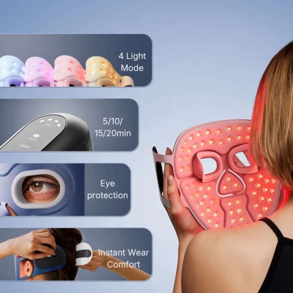 Hello Face 510K Wireless Near-Infrared and Red Light Therapy Facial Mask For Powerful Anti-ageing Professional Ultra-light Mask - Image 3