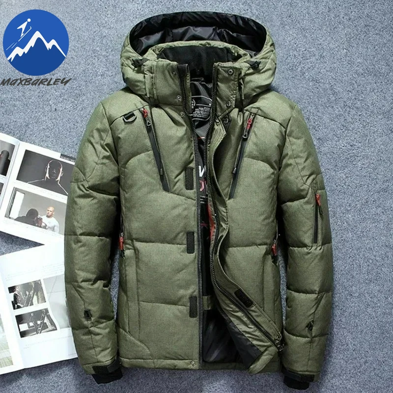 -20 Degree Winter Men White Duck Down Jacket Thick Warm Snow Coat Male Hood Windbreaker Down Parkas Outerwear Sportswear Puffer - Image 6