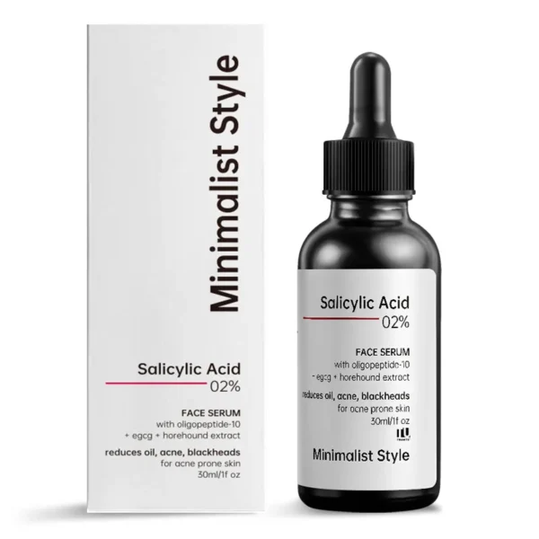 Minimalist Style 2% Salicylic Acid Serum for Acne, Blackhead & Open Pores BHA Liquid Serum for Acne Prone & Oily Skin 30mL - Image 6