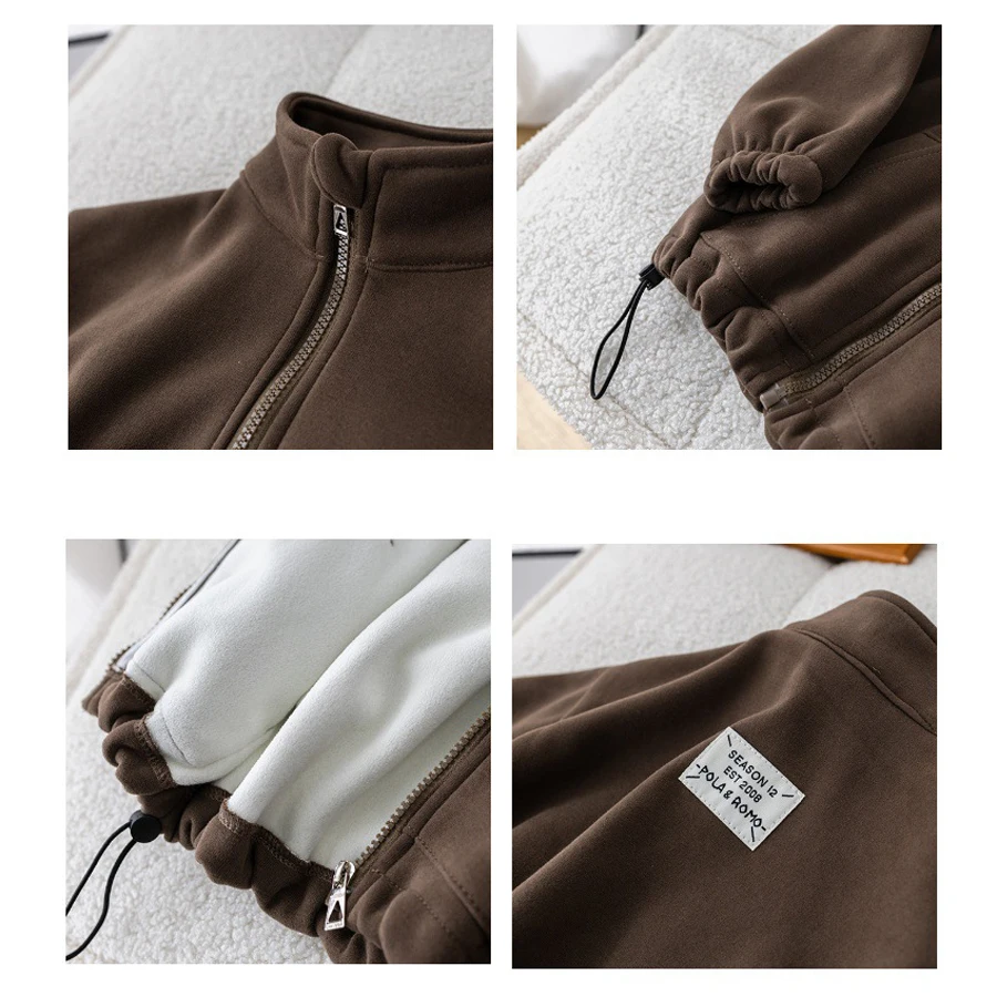 IYEAL Children's Baby Clothing Sets Winter Fleece Casual 2 PCS Kids Sets Sport Suit for Baby Girls Boys Clothes Coat+Pants 1-6 Y - Image 6