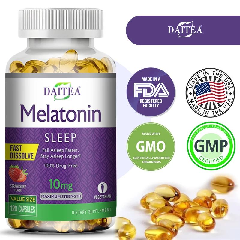 Melatonin Capsules - Sleep Aid Supplement That Helps Nourish Nerves, Relieves Sleep Disorders and Improves Energy Levels - Image 6
