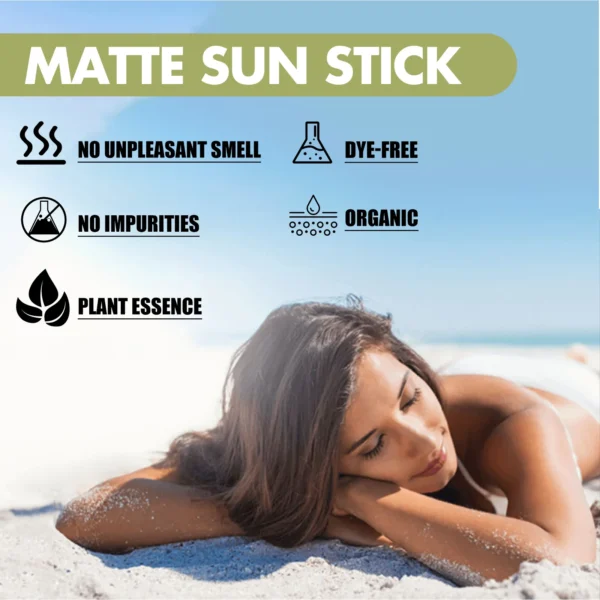 Face Body Sunscreen Matte Sun Stick Spf 50+ Uv Protective Refreshing Hydrating Waterproof Solar Blocker Isolation Sunblock Cream - Image 6