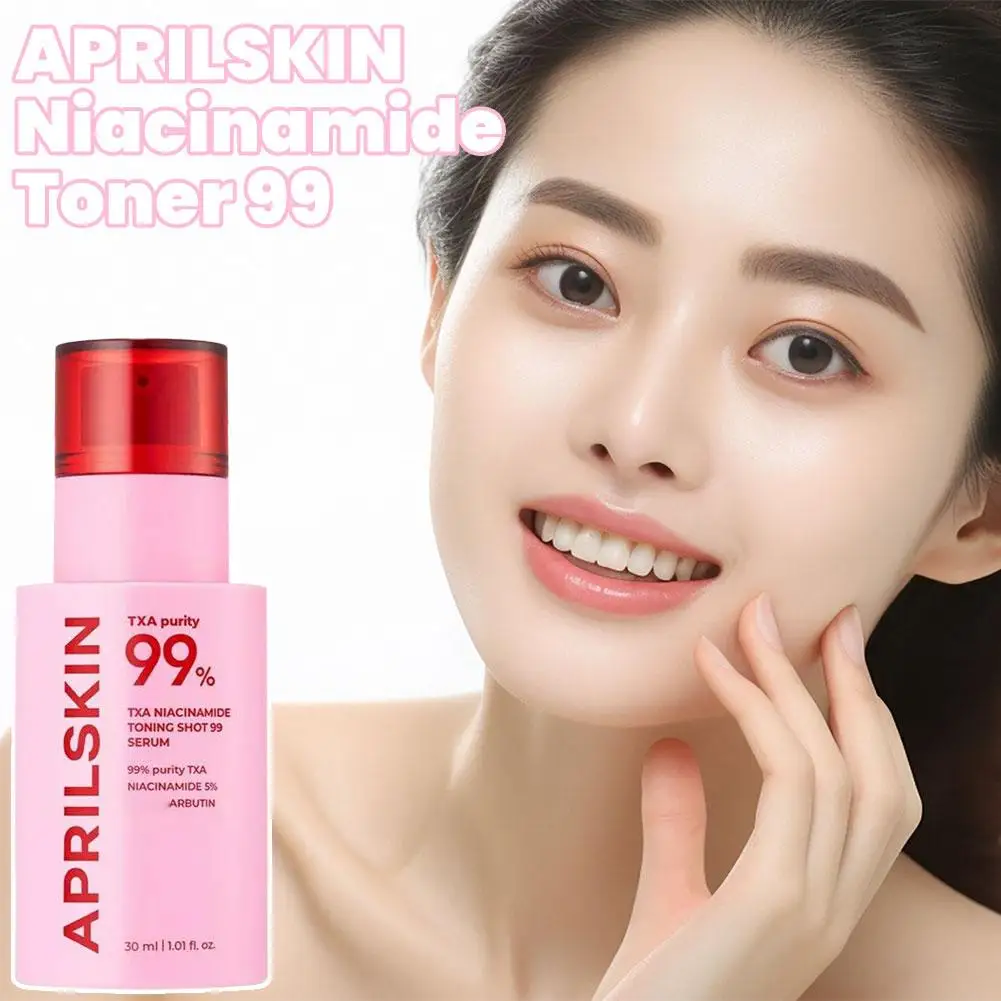 APRILSKIN TXA Niacinamide Toning Shot 99 Serum Brighten Skin Tone Improves Dullness Fast-Absorbing Facial Care Essence 30ml - Image 2