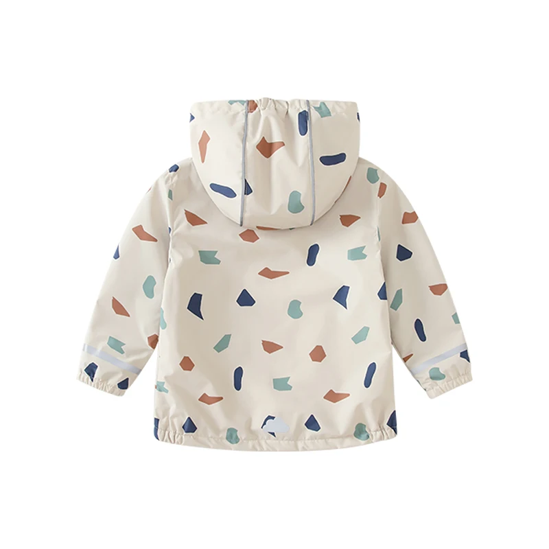 HONEYKING Softshell Jacket For Kids Waterproof Hooded Fleece Outerwear For Baby Toddler Rain Coats Children's Clothing For Girl - Image 4