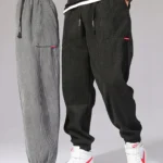 Baggy Corduroy Jogger Pants Men Tech Fleece Sweatpants Man Autumn Winter Casual Harem Pants Male Sport Thermal Trousers