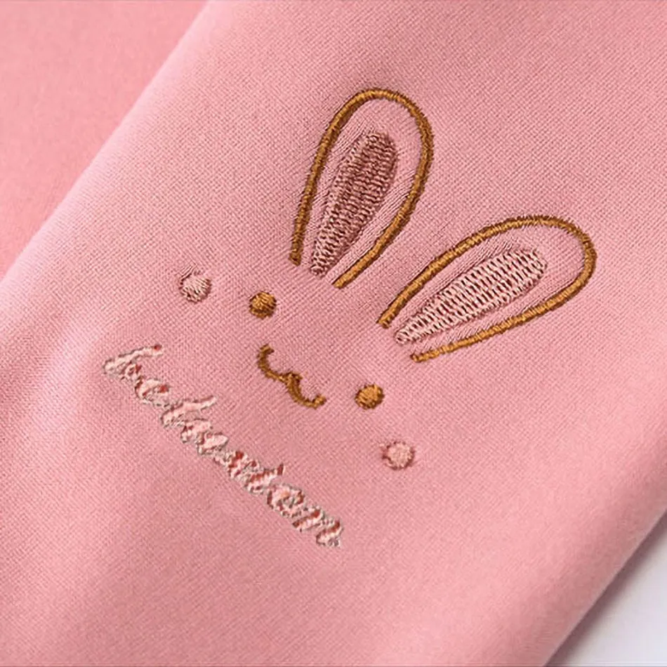 3-8 Years Girl Leggings Baby Bunny Pants Kids Autumn Winter Thermal Tights Children Fleece Lined Fashion Trousers Casual Bottoms - Image 4