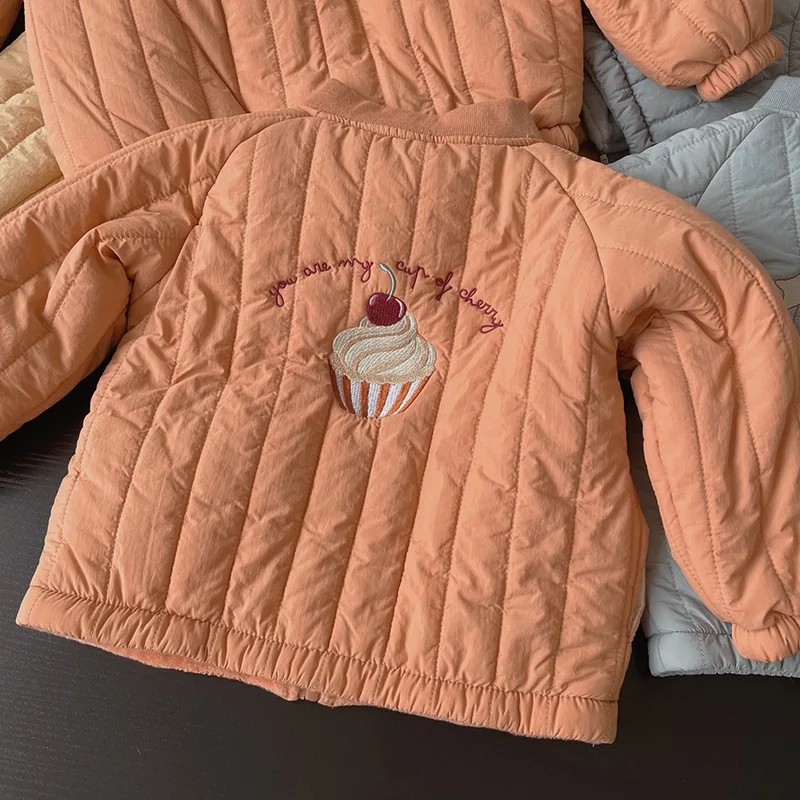 1-6Y Kids Clothing Autumn Thickened Down Cotton Girl Jacket Baby Children Warm Coat Toddler Kids Outwear Children Clothes Winter - Image 5