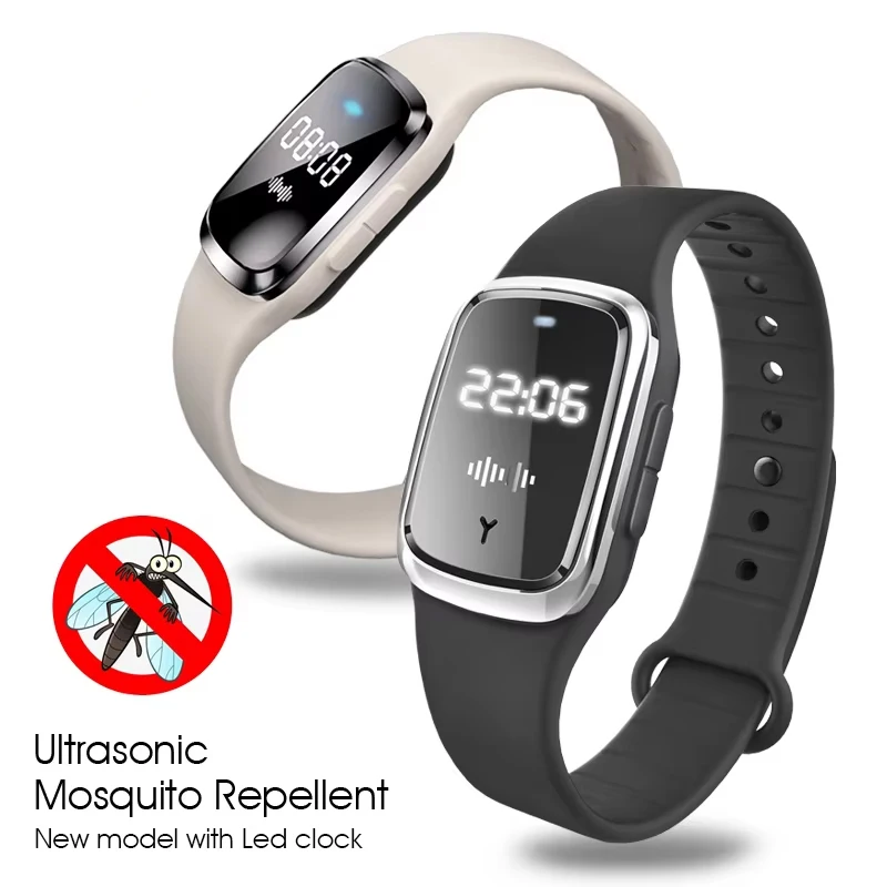Ultrasonic High-Tech Mosquitoes Repeller Bracelet Wristband Indoor Outdoor 3 Gear Bracelet Anti Mosquitoes Bite Wristband