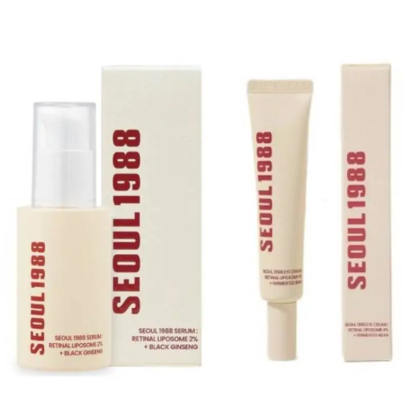 Korean 1988 Retinol Face Care Serum,Black Ginseng Niacinamide Vitamin C Moisturizing Firming Ampoule,Anti Aging Wrinkle Skincare