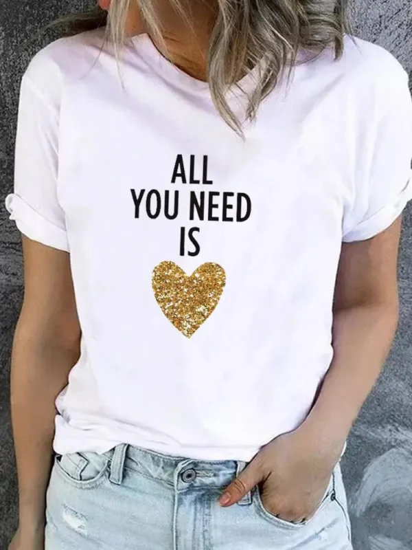 Clothes Women Butterfly Trend Lovely Cute Graphic Short Sleeve T-shirt Ladies Print T Shirt Fashion Basic Tee Top Clothing - Image 3