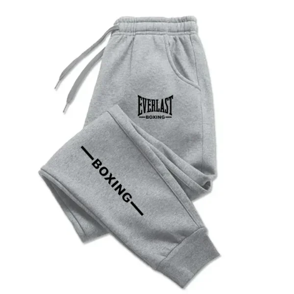 2025 Autumn Winter EVERLAST Printed Running Pants Men Women Outdoor Sports Fitness Pants Jogging Fleece Casual Sports Pants - Image 5