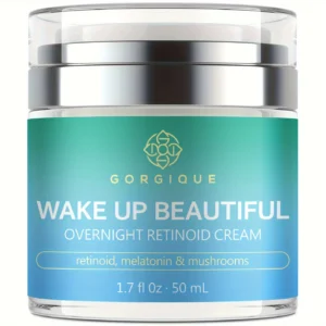 Wake Up Beautiful Overnight Retinoid Night Face Cream Moisturizer for Dry and Aging Skin
