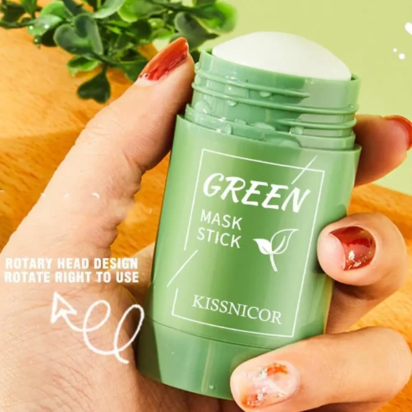 Green Tea Mask Stick Purifying Clay Oil Control Cleansing Mask Smear Acne Moisturizing Deep Cleansing Mask Skincare - Image 3