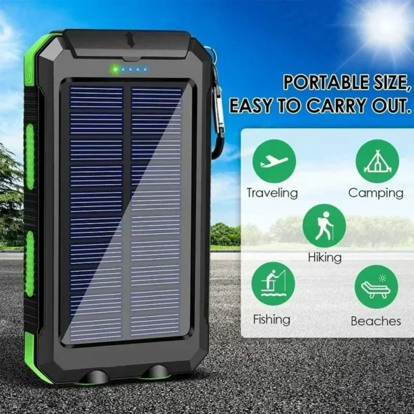 ONEPLUS 50000mAh Solar Power Bank Portable Charging Poverbank External Battery Charger Strong Light LDE Light for iphone Samsung - Image 2