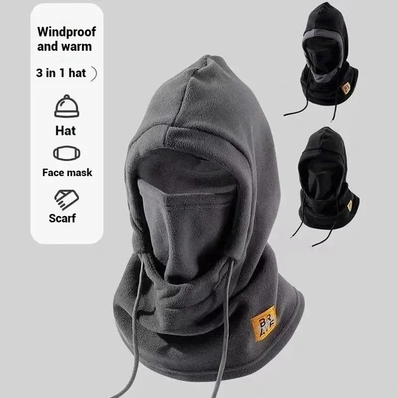 Winter Cycling Hat Face Mask Head Cover Neck Warmer Scarf Windproof Masked Hat Cycling Cap Cold Weather Protection Warm Amagi - Image 3