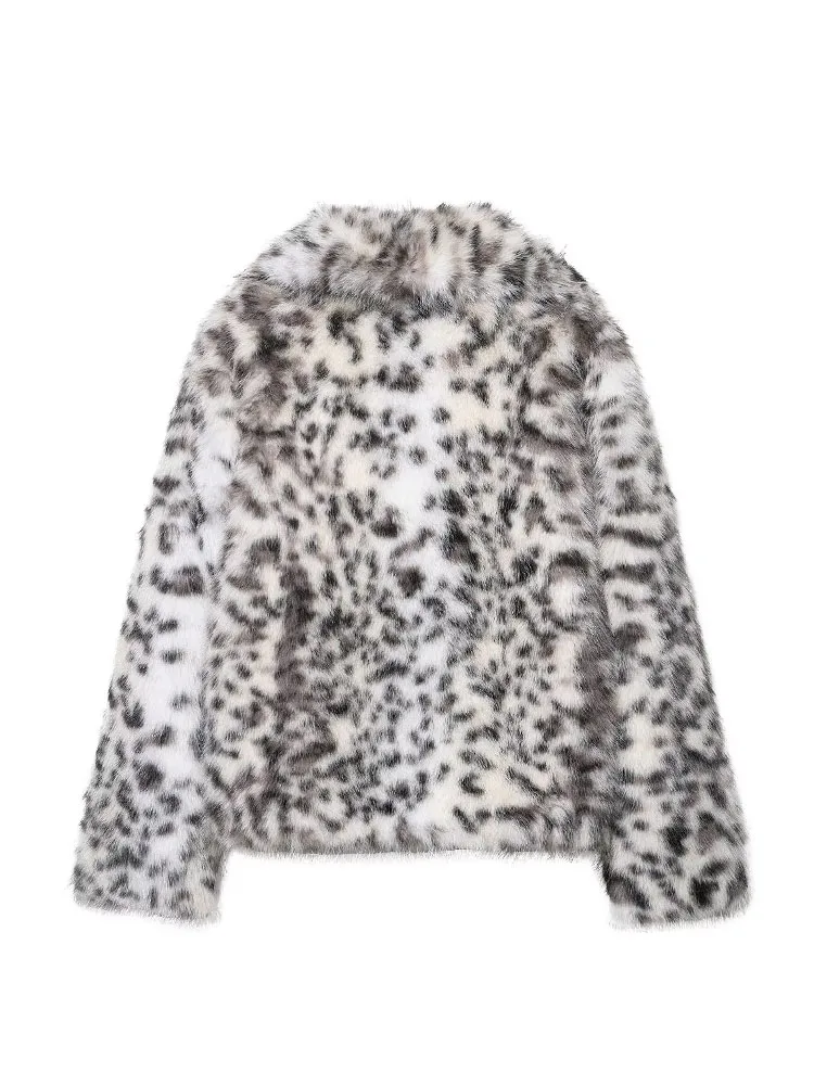 HH Female Winter Elegant Warm Jackets Print Turn-Down Collar Pockets Single-Breasted Woman's Fashion Long Sleeves Coats Trendy - Image 4