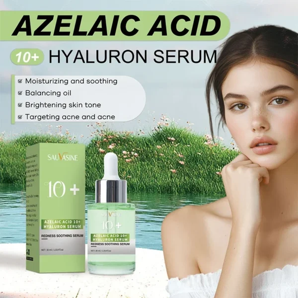 1/2/5Pcs Korean Redness Soothing Clarifying Serum,Azelaic Acid 10 Hyaluron Sensitive Skin Facial Ampoule,Niacinamide,Spot Care - Image 3