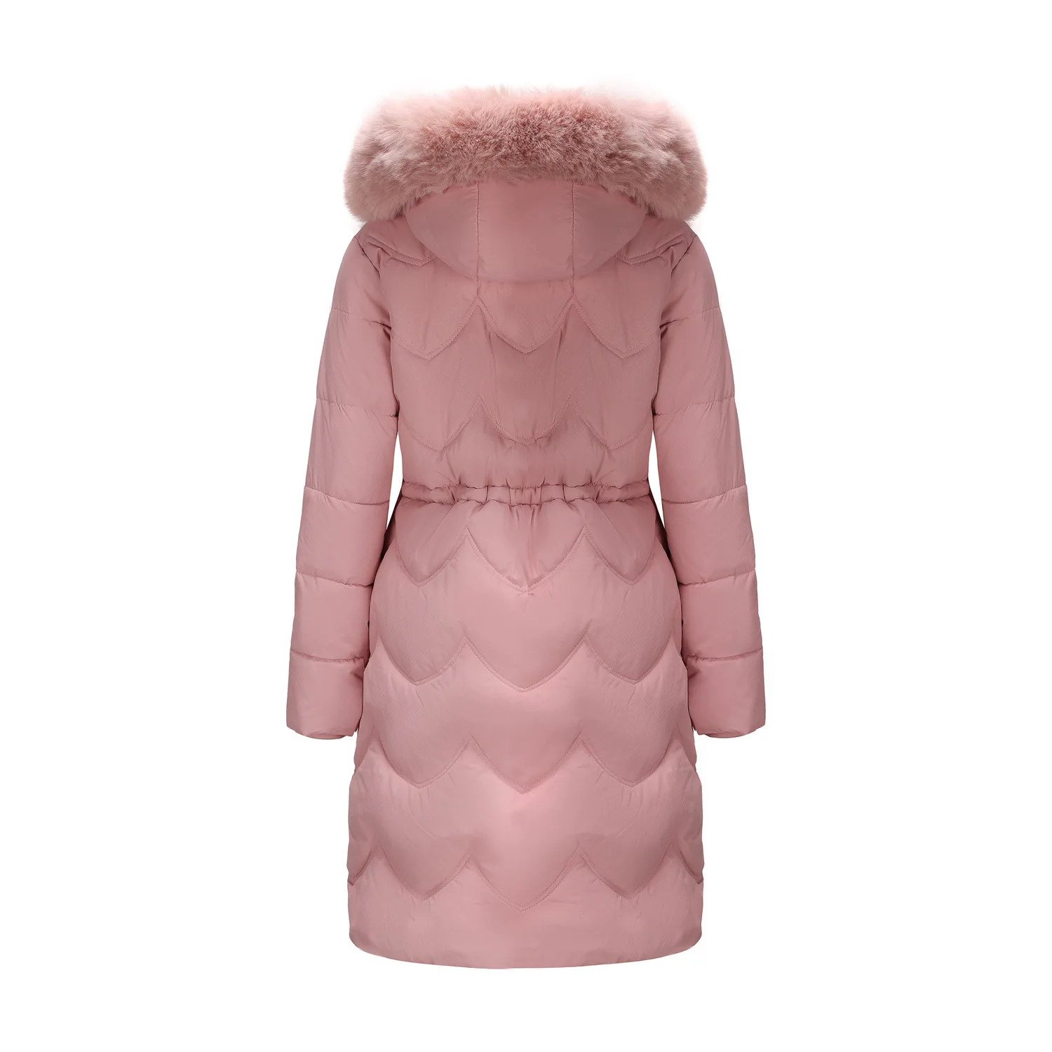 Women's Winter Down Jackets Coats Woman Clothes Large Size Fur Collar Mid Length Outerwears Padding Puffer Jacket Parkas HWY273 - Image 3