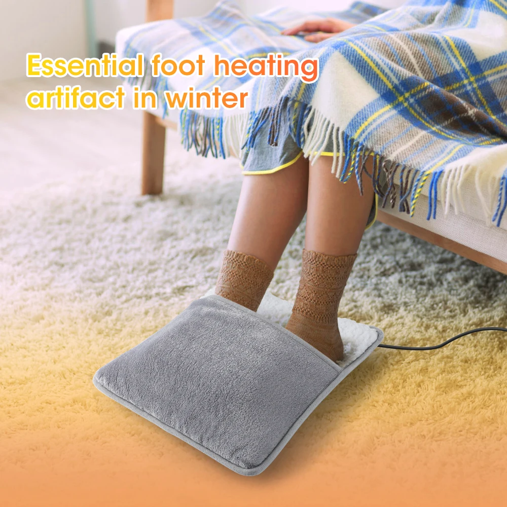 Winter Electric Foot Heating Pad USB Charging Soft Plush Washable Foot Warmer Heater Improve Sleeping Household Foot Warming Mat - Image 3