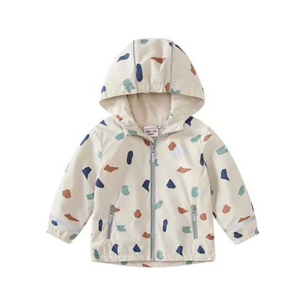 HONEYKING Softshell Jacket For Kids Waterproof Hooded Fleece Outerwear For Baby Toddler Rain Coats Children's Clothing For Girl - Image 3