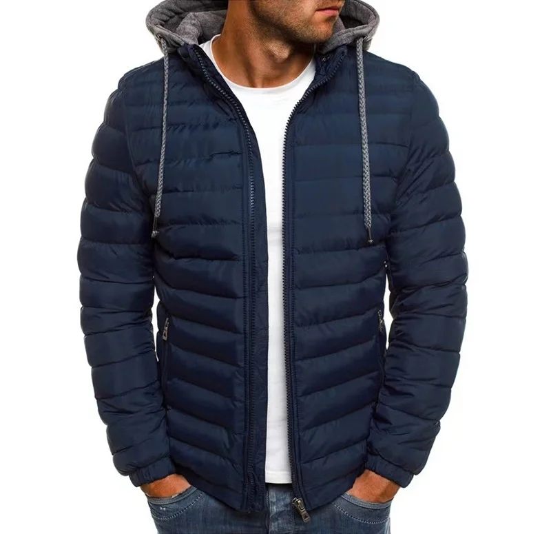2024 Autumn And Winter Male Loose Overcoat Clothing Outdoor Casual Sportswear Fashion Streetwear Style Hooded Warm Zipper Jacket - Image 3