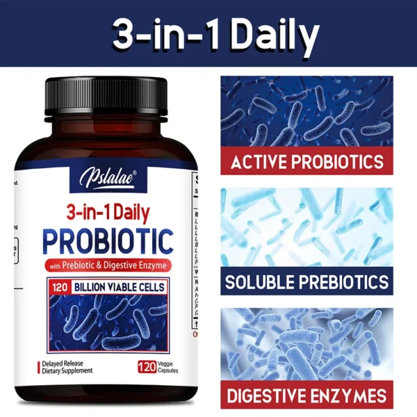 Probiotics + Prebiotics + Digestive Enzymes - Improves Digestion and Immunity, Relieves Constipation, Supports Intestinal Health - Image 4