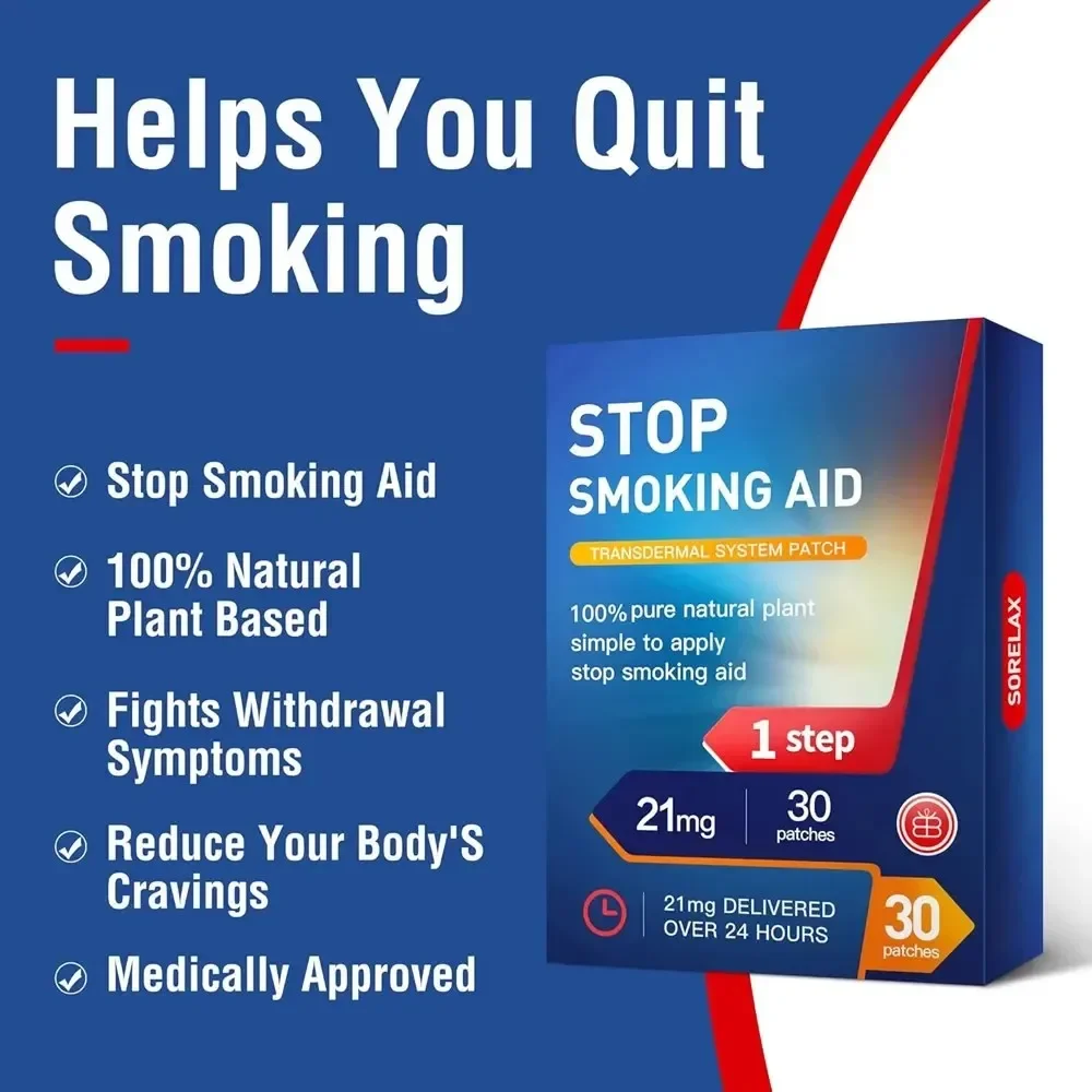 Stop Smoking Transdermal Patches 21 Mg Quit Patches, Easy And Effective Stop Smoking Aid 30 Patches One Month Supply - Image 2