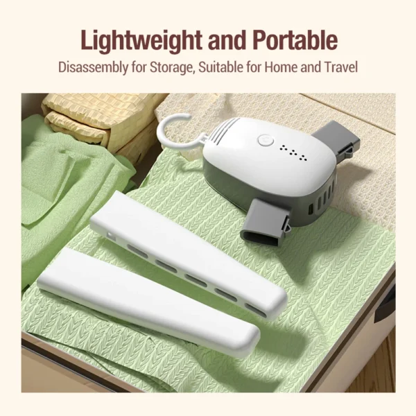 110-220V Mini Electric Portable Heated Clothes Dryer Drying Machine Shoes Clothes Drying Rack Hangers Foldable Heater - Image 3
