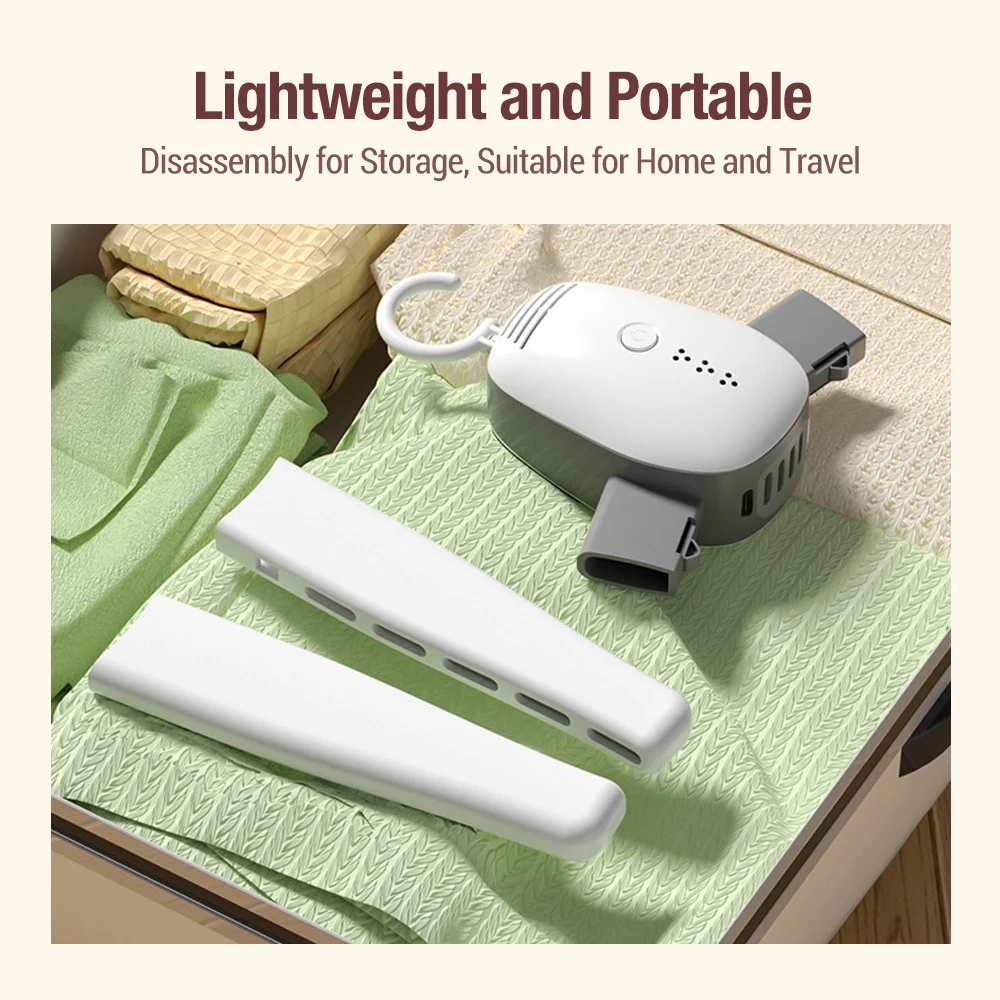 110-220V Mini Electric Portable Heated Clothes Dryer Drying Machine Shoes Clothes Drying Rack Hangers Foldable Heater - Image 3