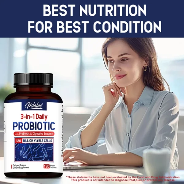 Probiotics + Prebiotics + Digestive Enzymes - Improves Digestion and Immunity, Relieves Constipation, Supports Intestinal Health - Image 5