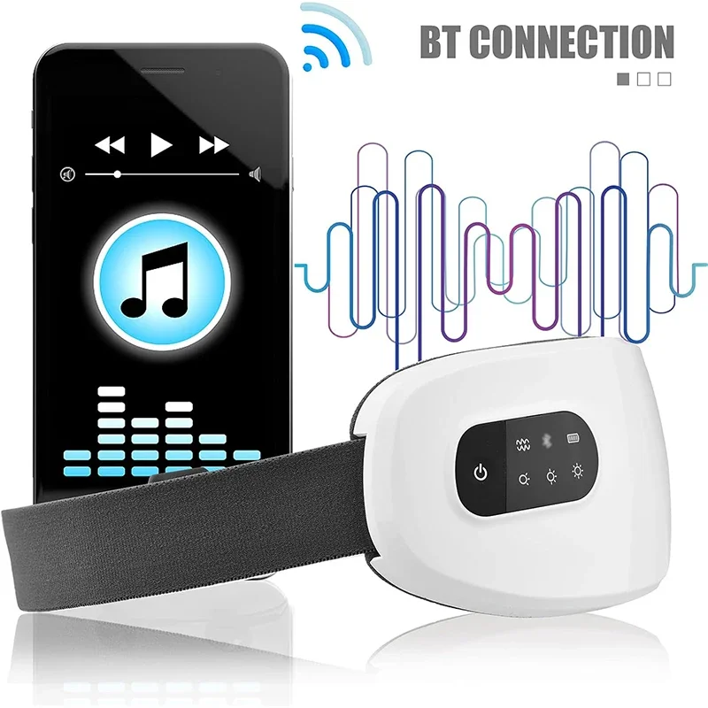 4D Eye Massager Smart Airbag Vibration Eye Care Instrument Hot Compress Bluetooth Eye Massage Glasses Fatigue anti-wrinkle Care - Image 4