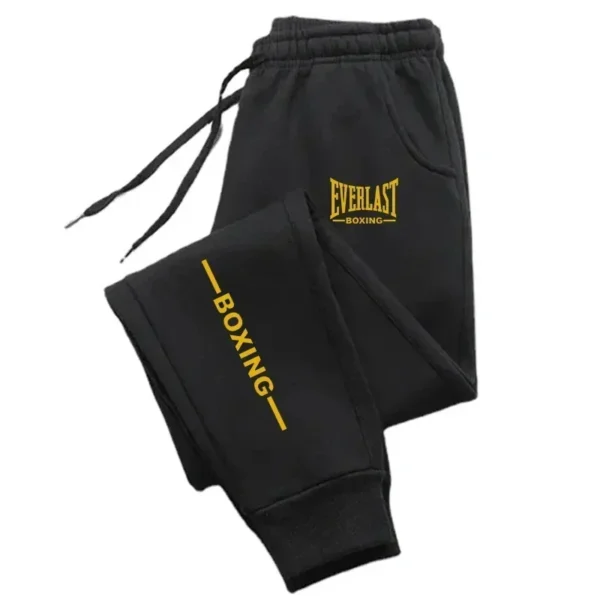 2025 Autumn Winter EVERLAST Printed Running Pants Men Women Outdoor Sports Fitness Pants Jogging Fleece Casual Sports Pants - Image 4