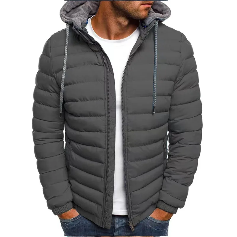 2024 Autumn And Winter Male Loose Overcoat Clothing Outdoor Casual Sportswear Fashion Streetwear Style Hooded Warm Zipper Jacket - Image 6