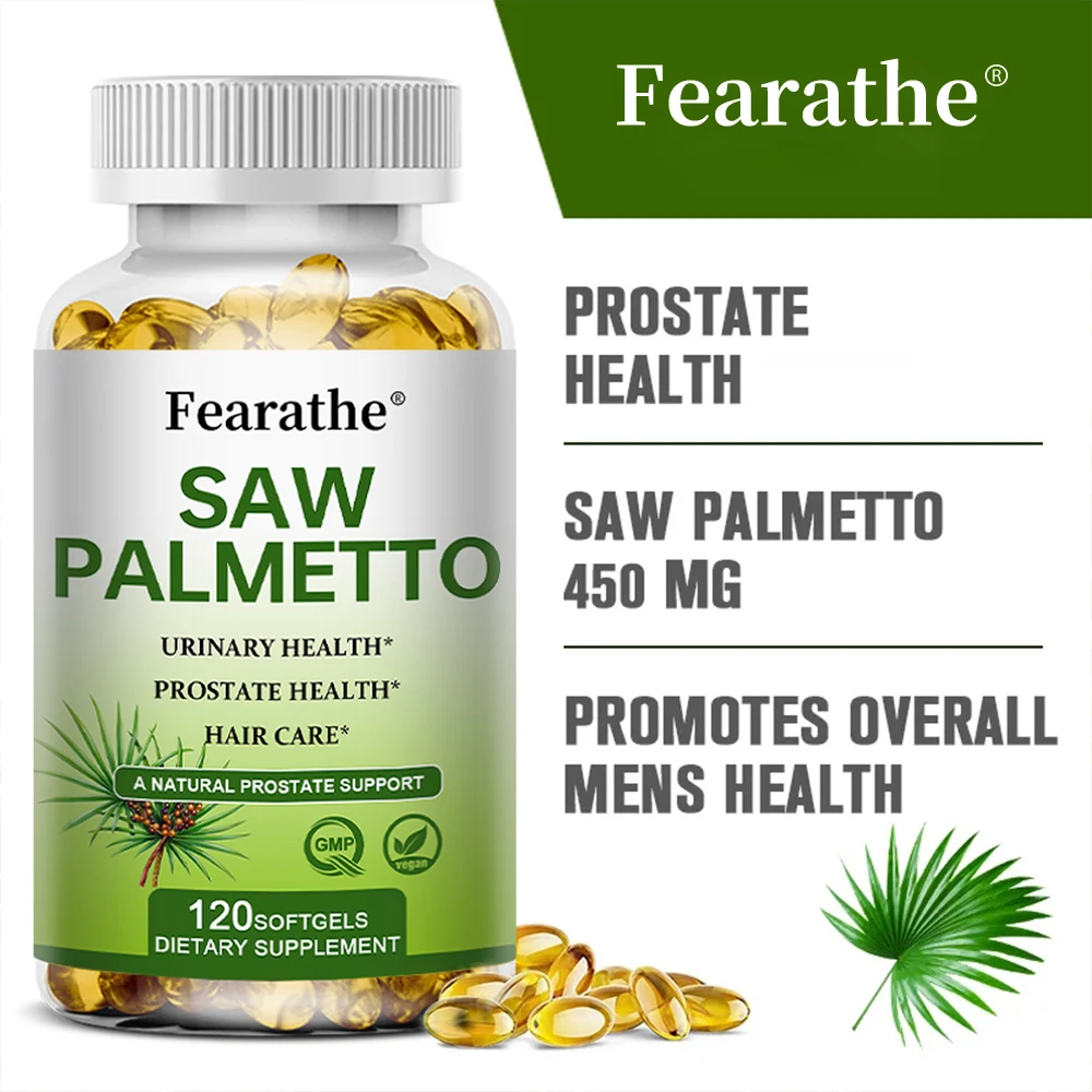 Saw Palmetto Capsules Men's Prostate Health, Hair Growth, Urinary Tract Health, Frequent Urination Natural, Dietary Supplement - Image 4