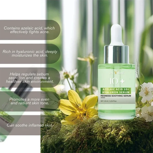 1/2/5Pcs Korean Redness Soothing Clarifying Serum,Azelaic Acid 10 Hyaluron Sensitive Skin Facial Ampoule,Niacinamide,Spot Care - Image 2