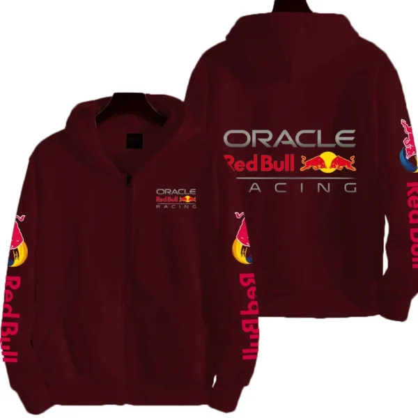 Luxury Brand Red Bull Couple Zipper Hooded Sweatshirt Men's Autumn and Winter Jacket Hoodie Outdoor Racing Extreme Sportswear - Image 3