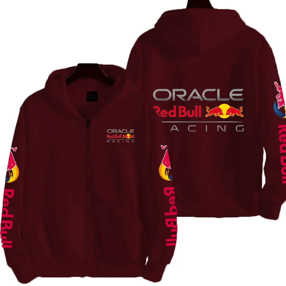 Luxury Brand Red Bull Couple Zipper Hooded Sweatshirt Men's Autumn and Winter Jacket Hoodie Outdoor Racing Extreme Sportswear - Image 3