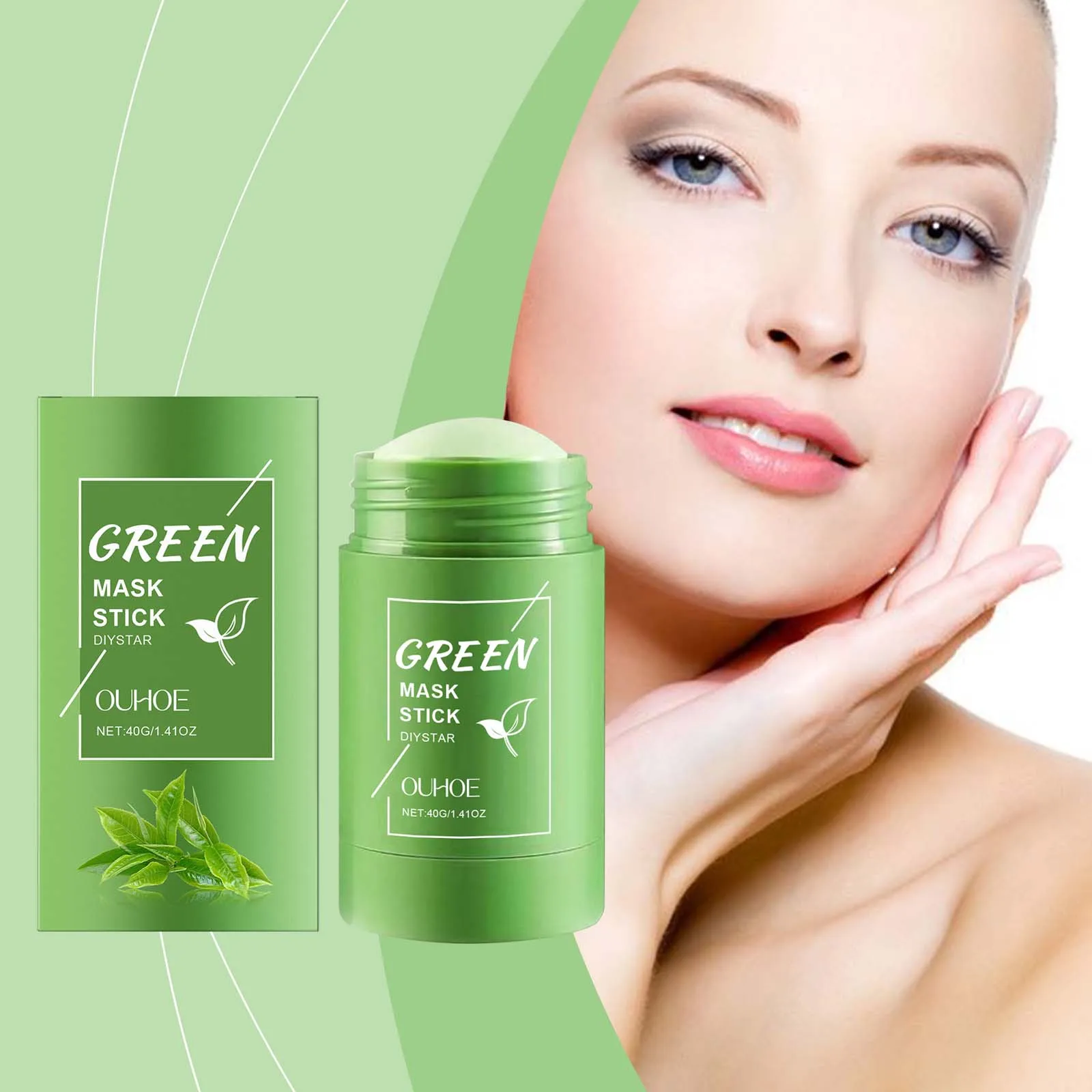Green Clay Mask Stick – Deep Cleansing for Oily & Acne-Prone Skin – 40g/1.41oz - Image 5