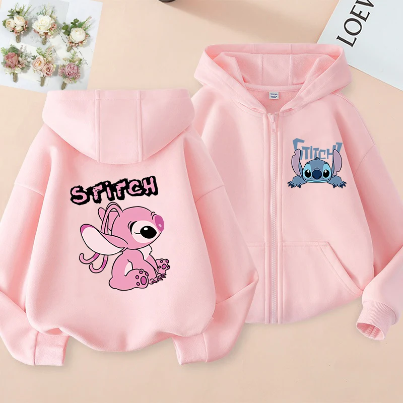 Funny Zip Up Sweatshirts Stitch Hoodie Children Clothes Kid Girl Boy Lilo and Stitch Sweatshirt Zipper Hoody Baby Casual Top - Image 3