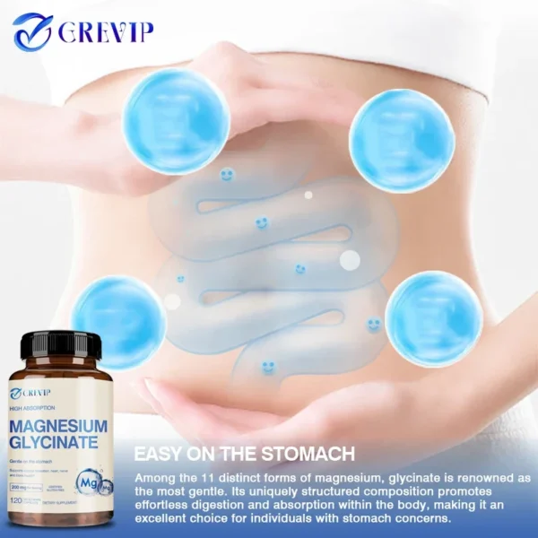 Magnesium Glycinate 200mg - Helps with Stress, Muscle, Sleep, Joints, Bones, Immune and Cardiovascular HealthSupplements - Image 5