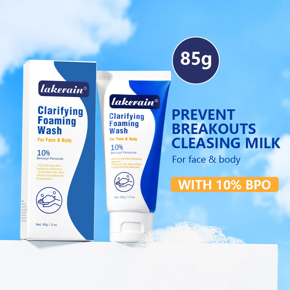 Acne Foaming Wash Benzoyl Peroxide 10% Maximum Antimicrobia Moisturizers reduces redness For Face & Body Skin Care Face Wash - Image 3