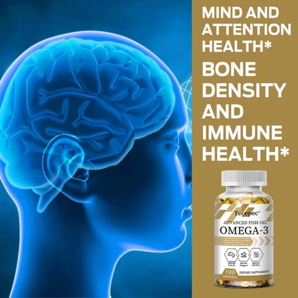 Advanced Fish Oil Omega 3 High Strength 1000 mg - Contains 330 mg EPA & 220 mg DHA - Fish Oil Omega 3 Supplement - Image 4