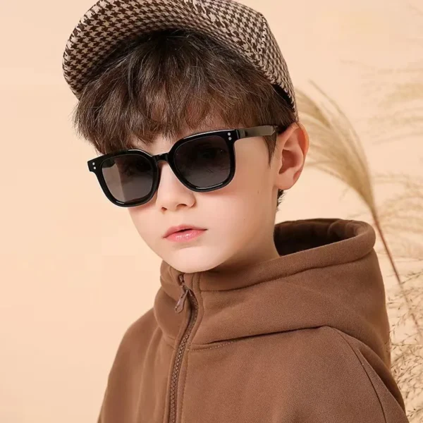 New Fashion Brand Kids Sunglasses Child Black Sun Glasses Anti-uv Baby Sun-shading Eyeglasses Girl Boy Sunglass - Image 2