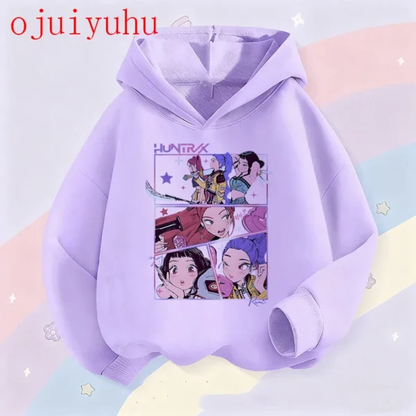 Fan Gifts Hoodies Kid Hoodie Manga Kids Kpop Demon Hunters Children's Sweatshirt Cute Tiger Harajuku Hoody for Boys Girls - Image 5