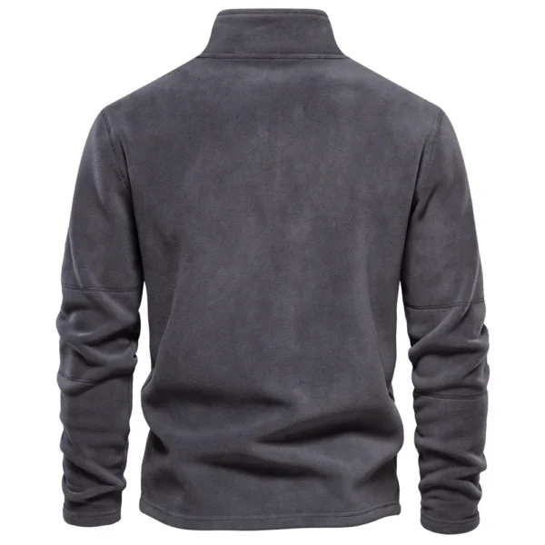 AIOPESON Brand Quality Thicken Warm Fleece Jacket for Men Zipper Neck Pullover Men's Sweatshirt Soft Shell Mens Jacket - Image 3
