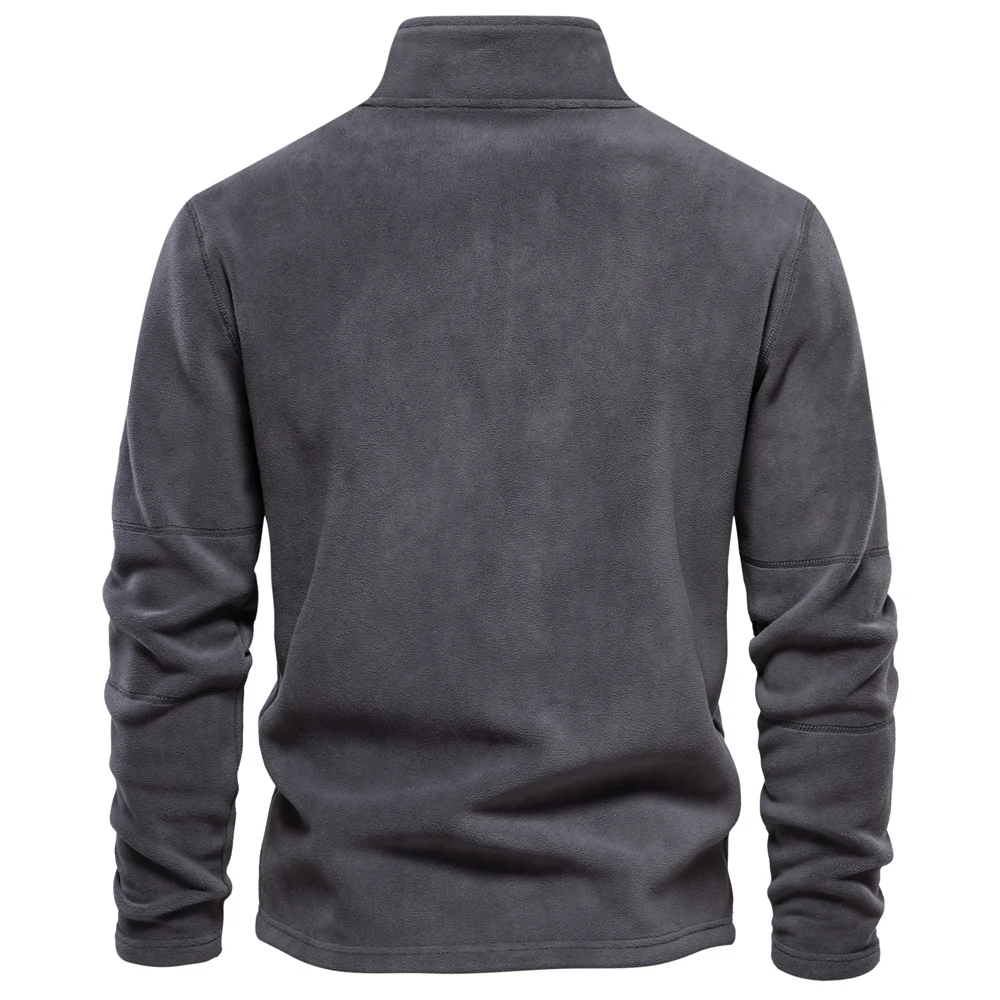 AIOPESON Brand Quality Thicken Warm Fleece Jacket for Men Zipper Neck Pullover Men's Sweatshirt Soft Shell Mens Jacket - Image 3