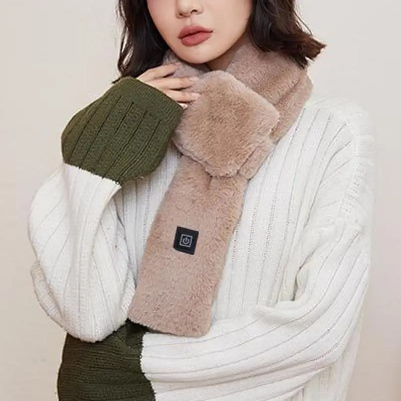 Outdoor Warm Electric Heating Scarf Heating Pads 3 Gear USB Rechargeable Soft HeatingThermal Shawl Neck Brace Warm Bib - Image 3